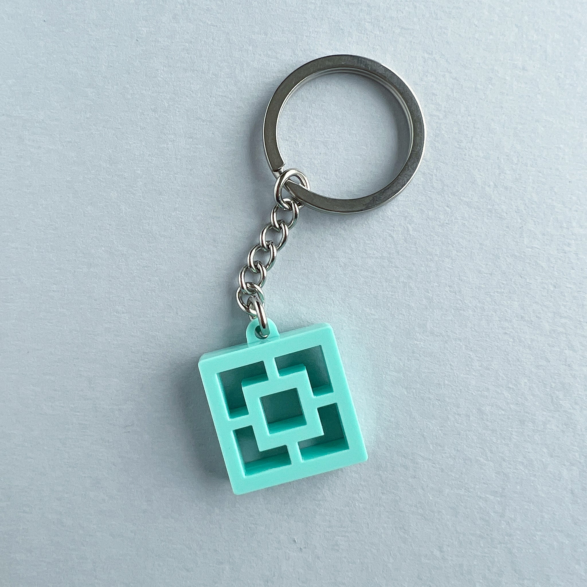 Breeze Block Keyring, Square Pattern – Various Colours – Tiny Scenic