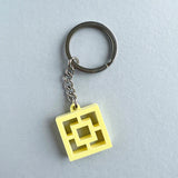 Breeze Block Keyring, Square Pattern – Various Colours
