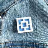 Breeze Block Pin - Square Pattern, Brights