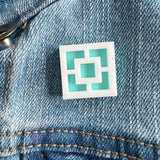 Breeze Block Pin - Square Pattern, Brights