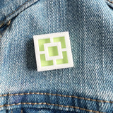 Breeze Block Pin - Square Pattern, Brights