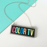 SSF SECOND: COLOR TV Sign Necklace