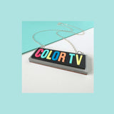 SSF SECOND: COLOR TV Sign Necklace