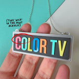 SSF SECOND: COLOR TV Sign Necklace