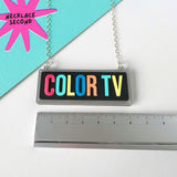 SSF SECOND: COLOR TV Sign Necklace