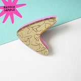 SSF SAMPLE: Double Layered Boomerang Brooch