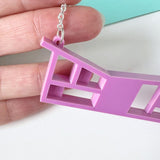 SSF SAMPLE: Bubblegum Pink House Necklace (**PLATED Chain)