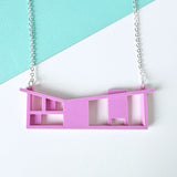 SSF SAMPLE: Bubblegum Pink House Necklace (**PLATED Chain)