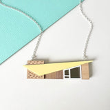SSF SAMPLE: House necklace with Yellow Roof