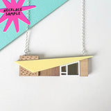 SSF SAMPLE: House necklace with Yellow Roof