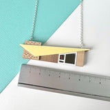 SSF SAMPLE: House necklace with Yellow Roof