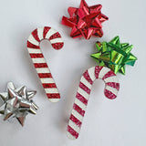 Candy Cane Brooch - Pink or Red