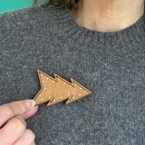 SSF SAMPLE: Statement Walnut Christmas Tree Brooch