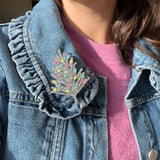 Glittery Christmas Tree Brooch