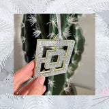 Breeze Block Bauble - in Mint, Yellow or Pink