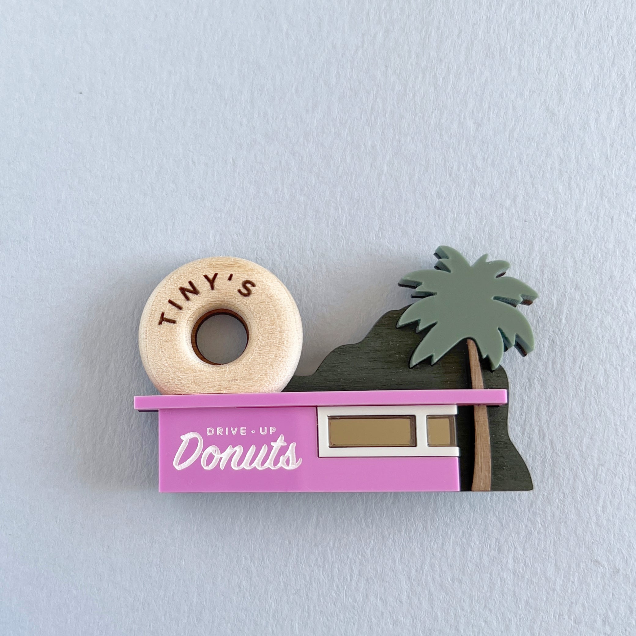 Donut Shop Brooch - Pink - Tiny Scenic