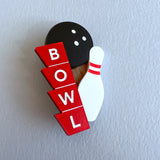 Bowling Sign Brooch