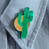 Cactus Pin - Green / Gold
