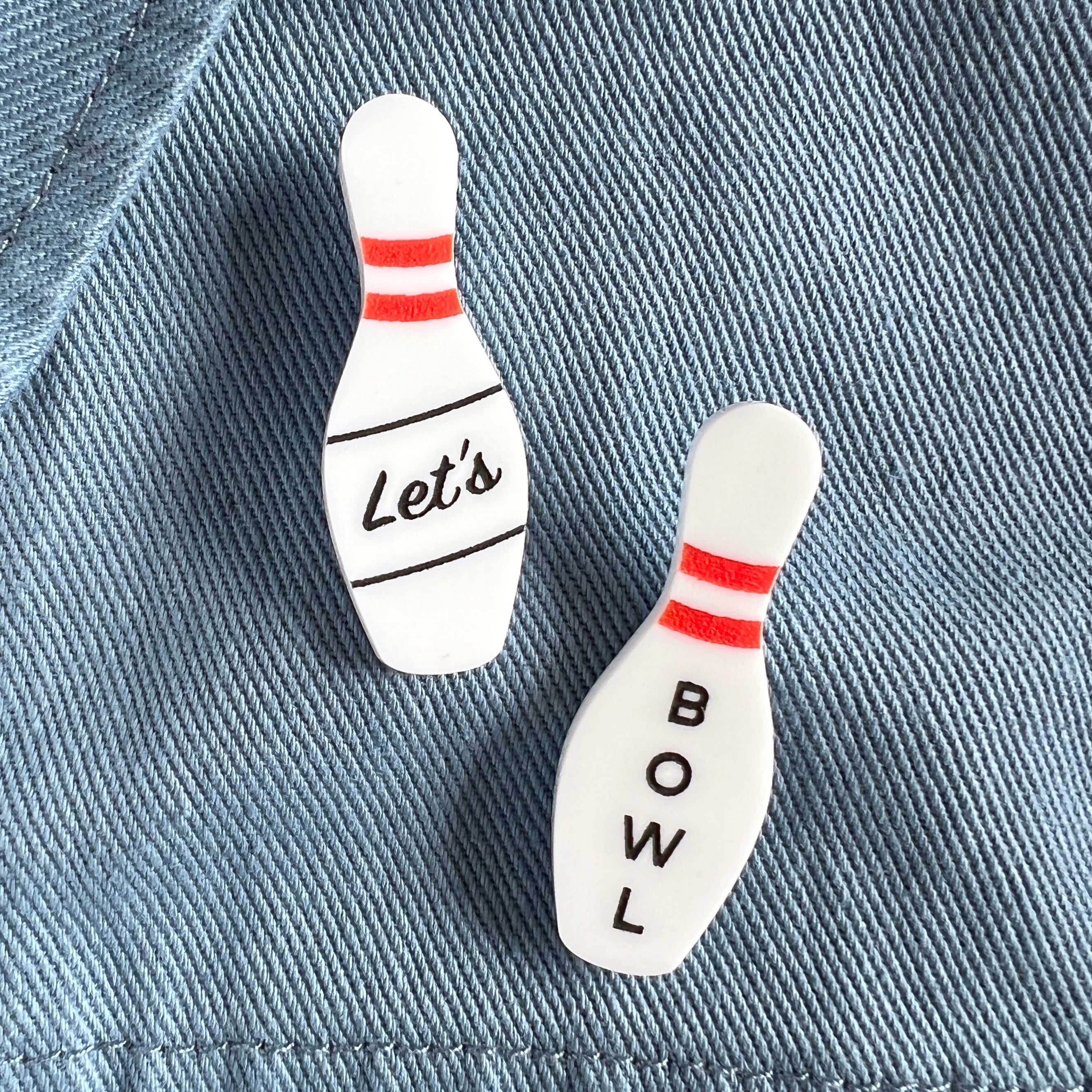 Bowling Pin Pin Set - Let's Bowl – Tiny Scenic