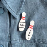 Bowling Pin Pin Set - Let's Bowl