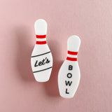 Bowling Pin Pin Set - Let's Bowl