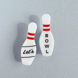 Bowling Pin Pin Set - Let's Bowl
