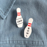 Bowling Pin Pin Set - Let's Bowl