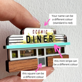 Scenic Diner Necklace / Brooch - Personalised