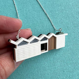 Zigzag Roof Midmod House Necklace